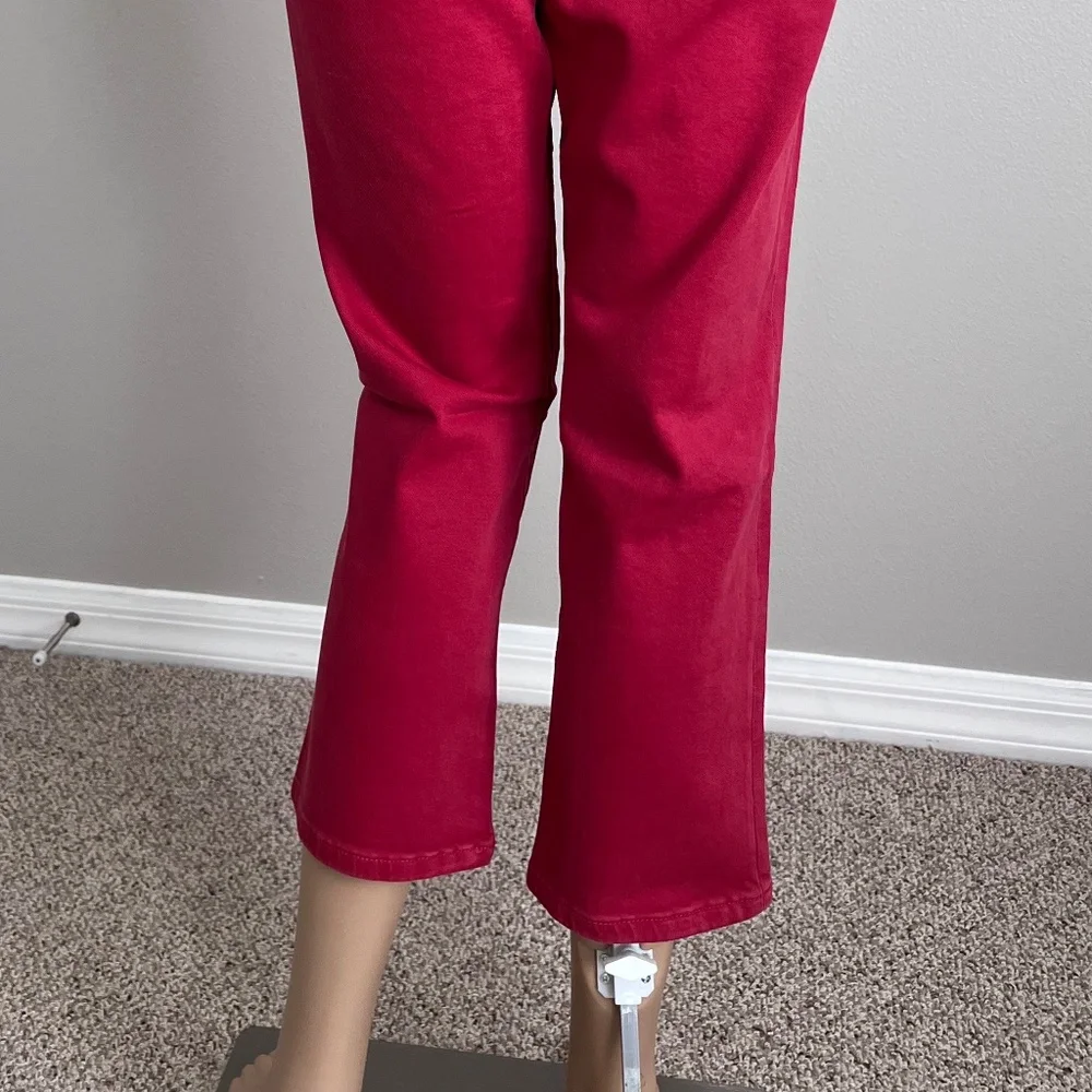 Lauren Jeans Co. LRL Women’s Red Modern Straight Cropped Jeans size 12